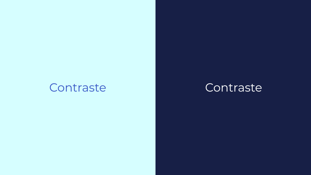 Image illustrant le contraste en design visuel